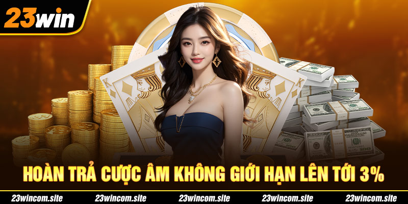 Hoàn trả cược âm không giới hạn lên tới 3%