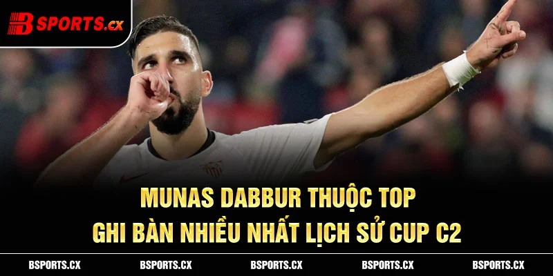 Munas Dabbur thuộc top ghi bàn nhiều nhất lịch sử Cup C2